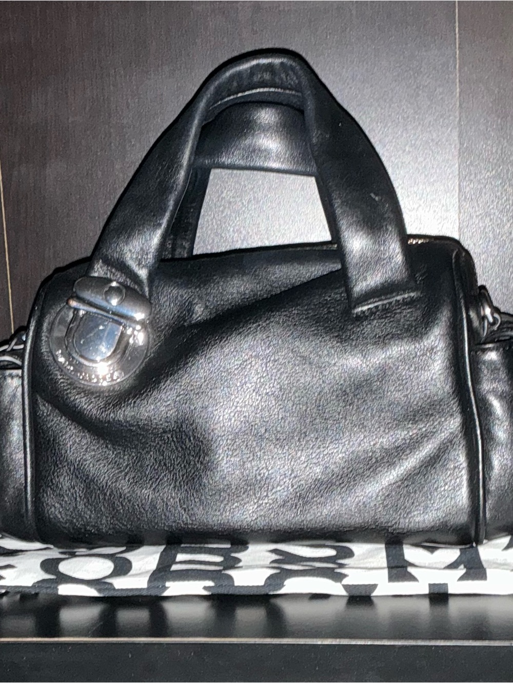 Marc Jacobs Black Mini Leather Satchel